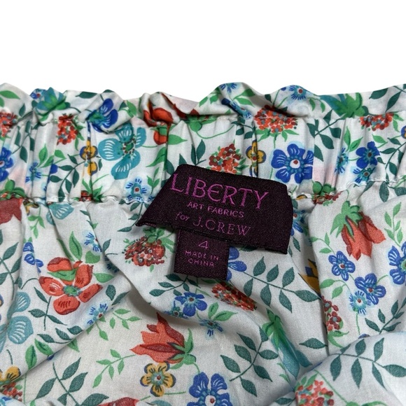 J. Crew Liberty Fabric Edenham Floral Off the Shoulder Blouse Womens 4 - Picture 4 of 8